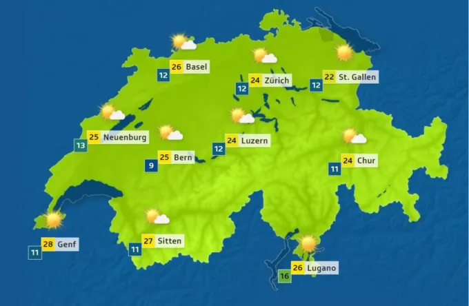 Wetter In Der Schweiz Am Dienstag Kehrt Der Sommer Zuruck