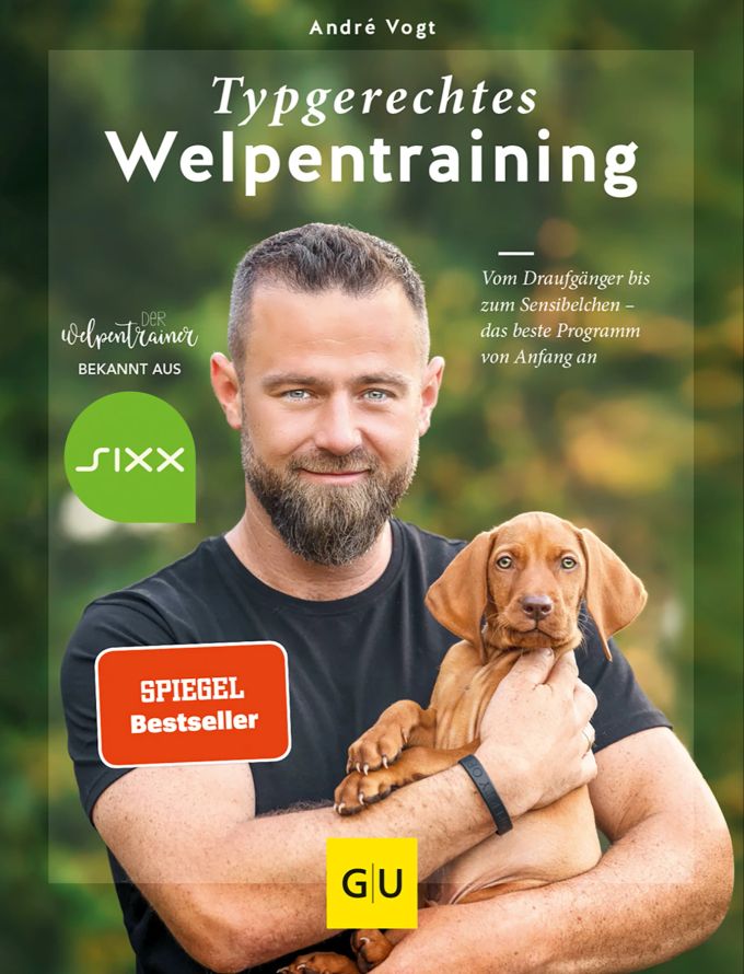 «Typgerechtes Welpentraining: Vom Draufgänger bis zum Sensibelchen – das beste Programm von Anfang an», André Vogt, Gräfe und Unzer Verlag, 2021, 192 Seiten, 22 Franken, ISBN: 978-3833875915. Welpentraining André Vogt ISBN