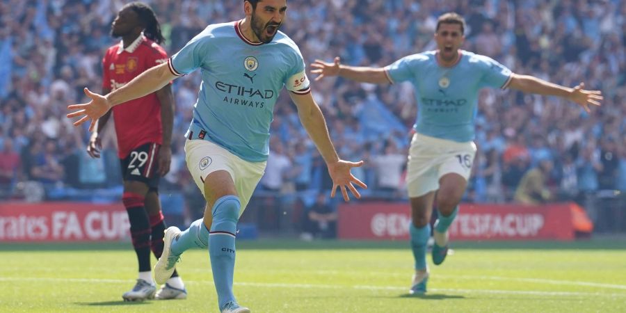 Ilkay Gündogan traf im FA-Cup-Finale gegen Manchester United nach nur zwölf Sekunden und legte in der zweiten Halbzeit nach.