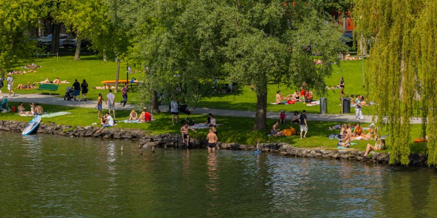 Sommer in Luzern am Vierwaldstättersee.