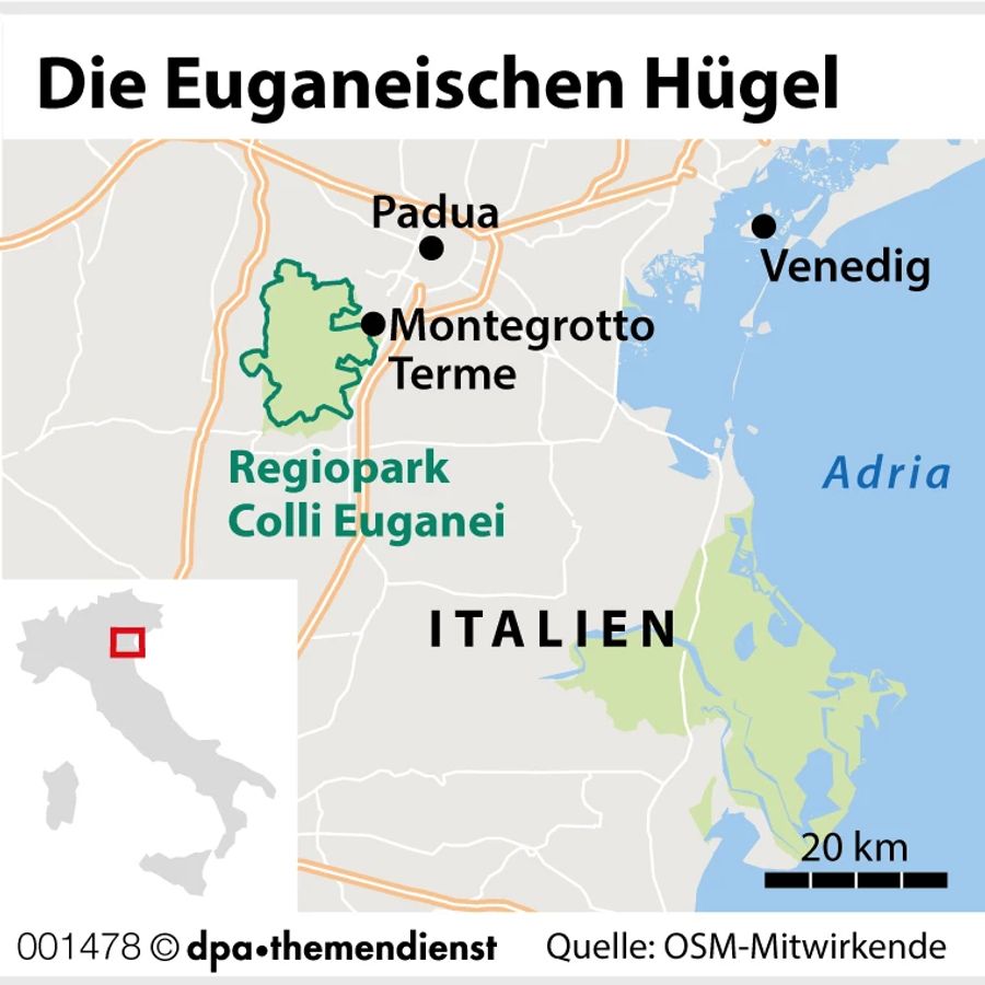 Euganeische Hügel Padua Kurorte