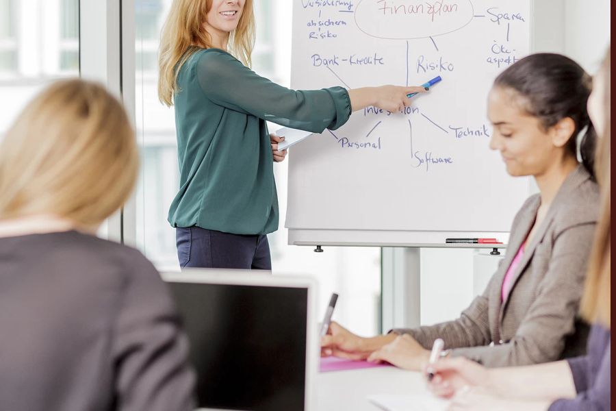 Arbeitsalltag Meeting Besprechungspunkte platzieren