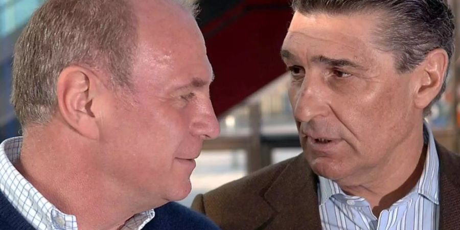 Uli Hoeness (l) und Rudi Assauer hatten ein gutes Verhältnis. Foto/Archiv (2005): Franz-Peter Tschauner Foto: Franz-Peter Tschauner