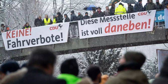 Demonstration gegen Diesel-Fahrverbot