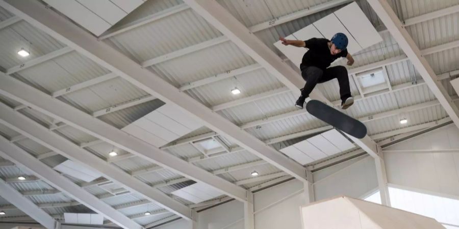 Ein Skater in Crans-Montana