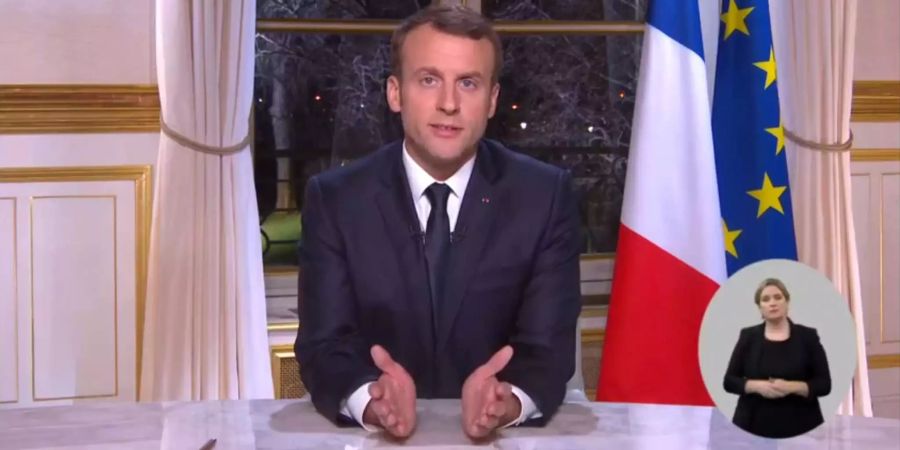 Emanuel Macron nutzt die Neujahrsansprache, um seine europäischen Ideen zu propagieren.