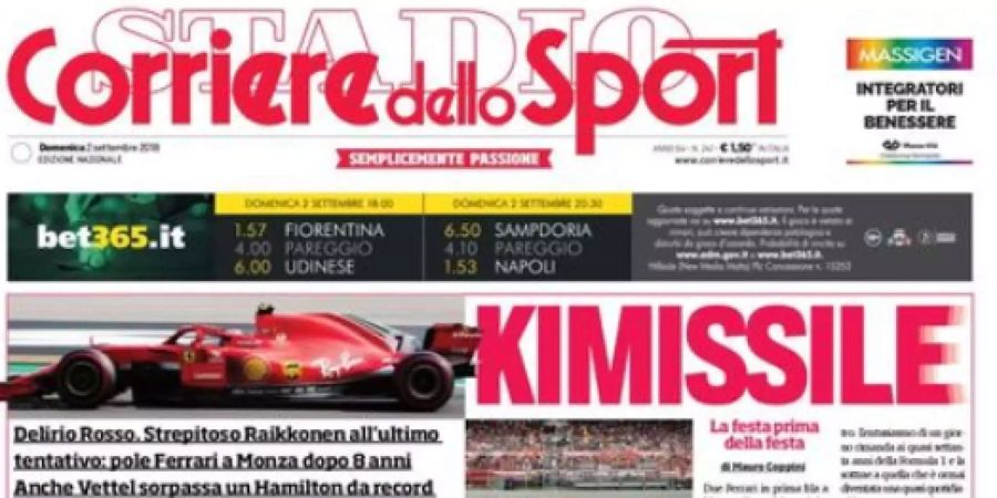 Die Überschrift «Kimissile» in der heutigen Ausgabe des «Corriere dello Sport».