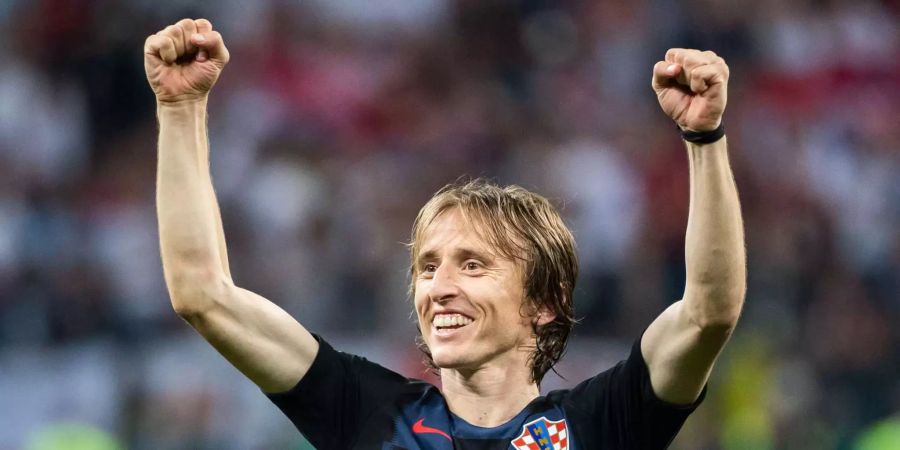 Luka Modric aus Kroatien jubelt.