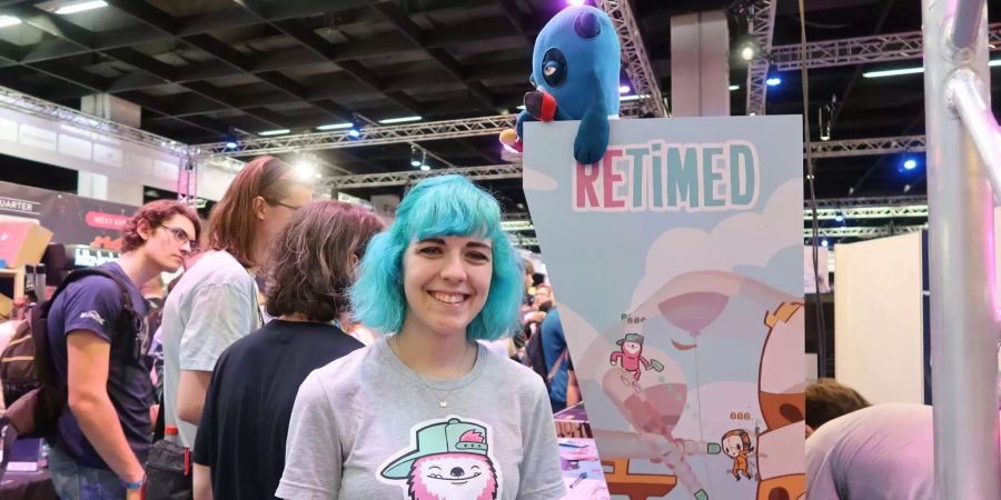 Aber nicht nur grosse Spiele hatten ihren Platz an der Gamescom. Im Indie-Game-Bereich konnten auch kleinere glänzen, wie beispielsweise das Schweizer Game «Retimed» von Maniax Games.