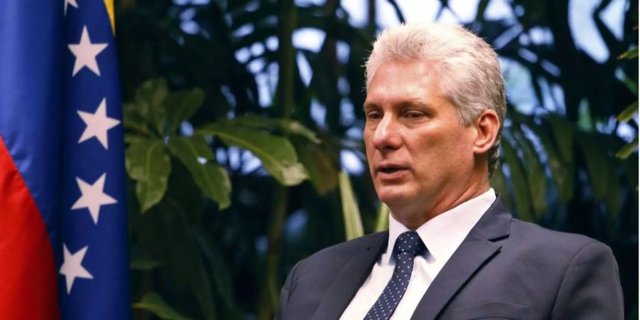 Miguel Díaz-Canel während öffentlichen Gesprächen im April 2018.