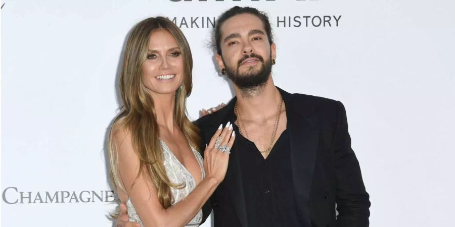 Heidi Klum, deutsches Model und TV-Star, und ihr Freund Tom Kaulitz, Gitarrist der Band Tokio Hotel, kommen zur amfAR-Benefiz-Veranstaltung «Cinema Against AIDS» im Rahmen des 71. Filmfestivals in Cannes.