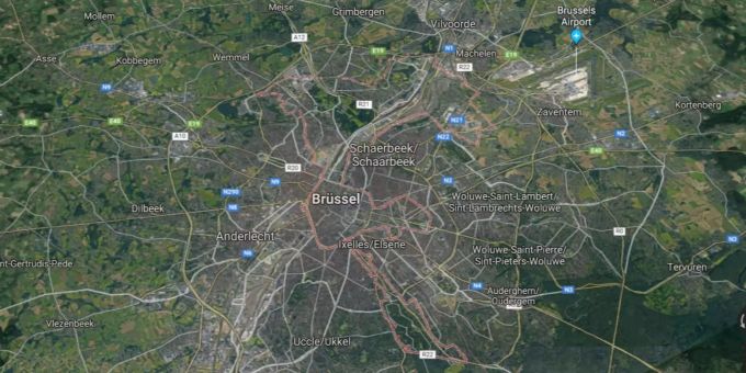 Diese Satellitenaufnahme von Google Maps zeigt die belgische Hauptstadt Brüssel. Diese Satellitenaufnahme von Google Maps zeigt die belgische Hauptstadt Brüssel.