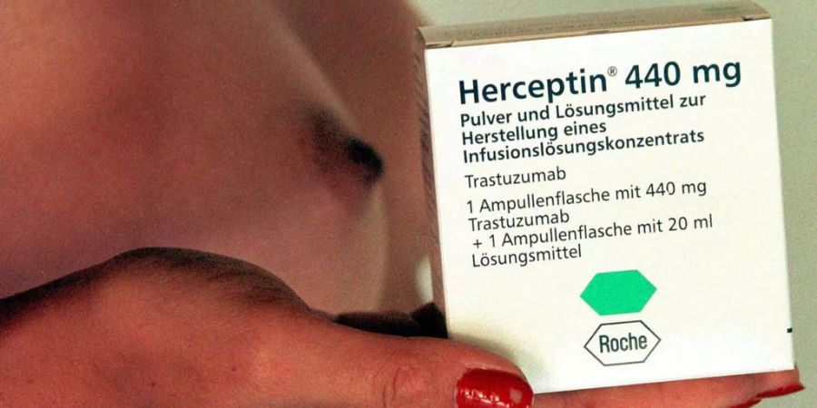 Eine Aufnahme von Herceptin zur Behandlung von Brustkrebs aus dem Jahre 1999.