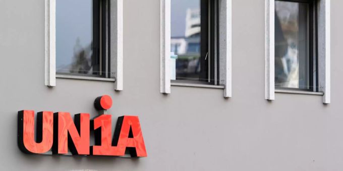 Das Logo der Gewerkschaft Unia. unia logo