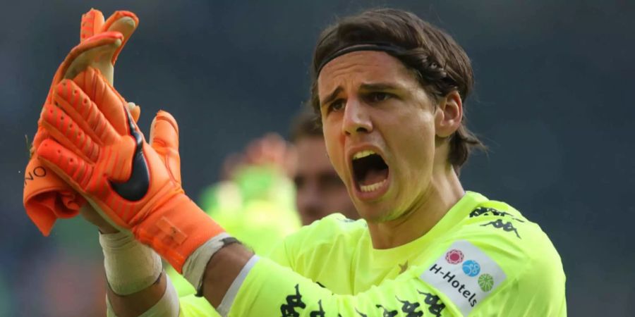 Yann Sommer jubelt nach einem Erfolg mit Borussia Mönchengladbach.