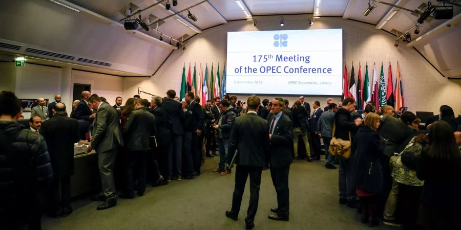 Einblick aus dem Opec-Treffen in Wien.