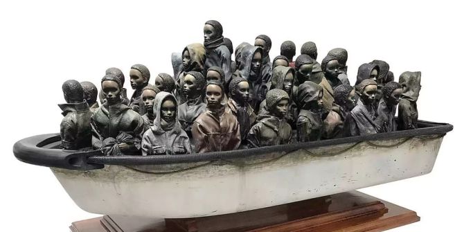 Wie viel wiegt dieses Miniatur-Flüchtlingsboot?