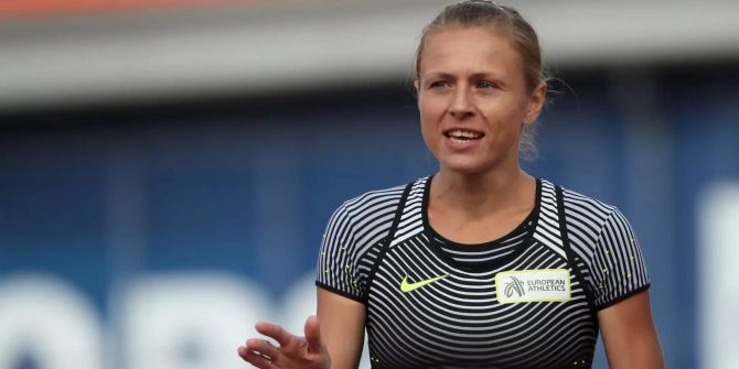 Julia Stepanowa aus Russland läuft 2016 in der Qualifikation 800 m der Frauen während der Leichtathletik-EM im Olympiastadion.