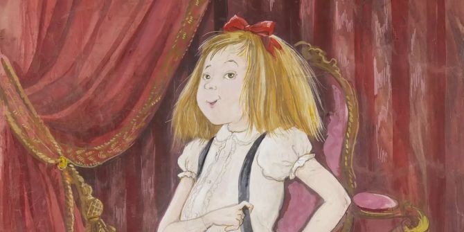 Porträt des Kinderbuch-Stars Eloise aus dem New Yorker Plaza Hotel, gemalt von ..Eloise-Illustrator Hilary Knight.