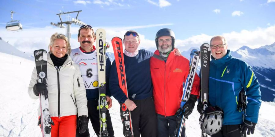 Seit 1956 messen sich die Parlamentarier in Davos GR in einem Riesenslalom.