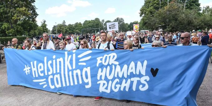 Putin-Trump-Gipfel - Proteste in Helsinki