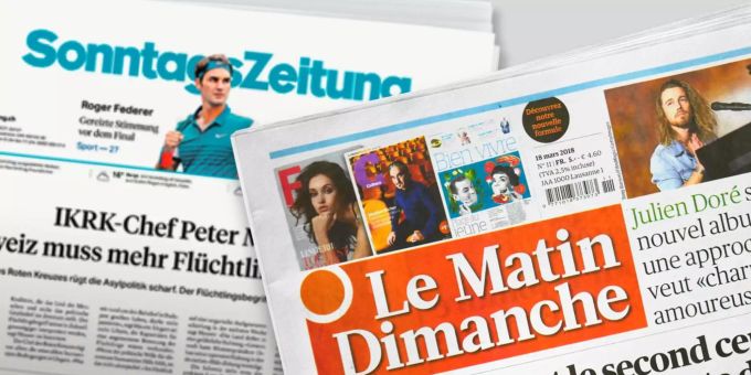 Die Beschwerde gegen die SonntagsZeitung und Le Matin Dimanche wurde gutgeheissen. Die Beschwerde gegen die SonntagsZeitung und Le Matin Dimanche wurde gutgeheissen.