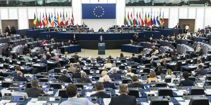 Das Europäische Parlament in Strassburg (FRA).