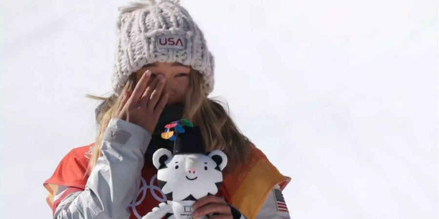 Ihre Familie war anwesend: Chloe Kim verpasst den perfekten Run in der Pipe nur knapp.