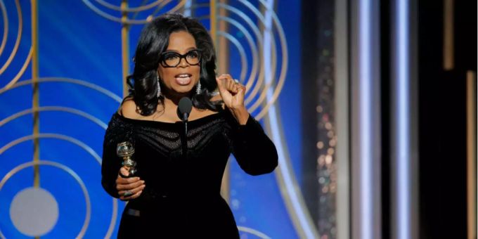 Oprah Winfrey bei den Golden Globes. oprah winfrey