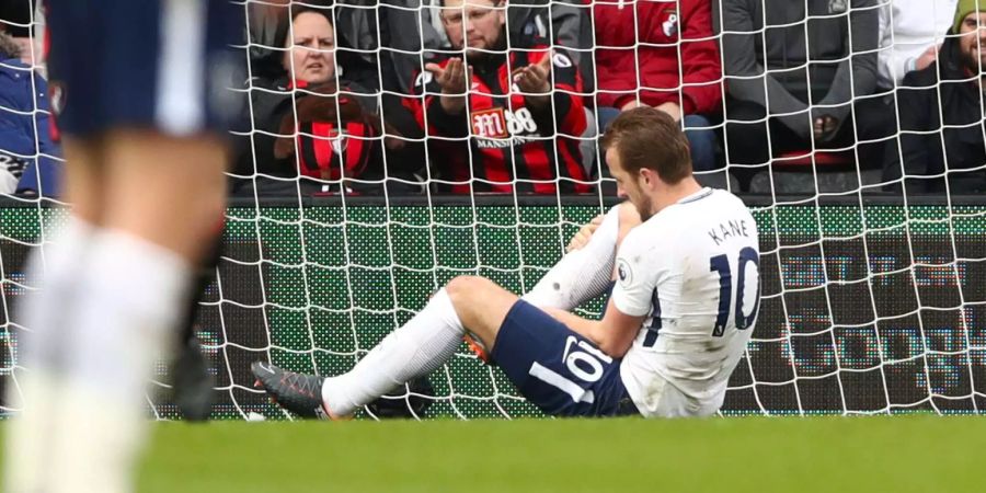 Tottenham-Stürmer Harry Kane musste im Spiel gegen Bournemouth verletzt ausgewechselt werden.