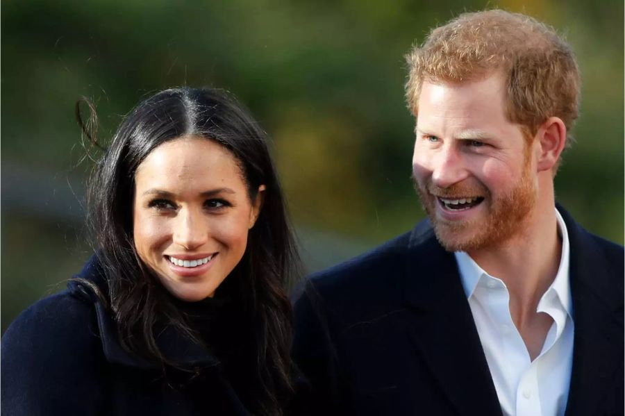 Strahlen vor Glück: Prinz Harry und seine Meghan Markle haben sich um 12 Uhr am Samstagmittag das Ja-Wort gegeben.