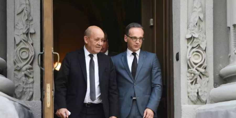 Maas (re.) und Le Drian