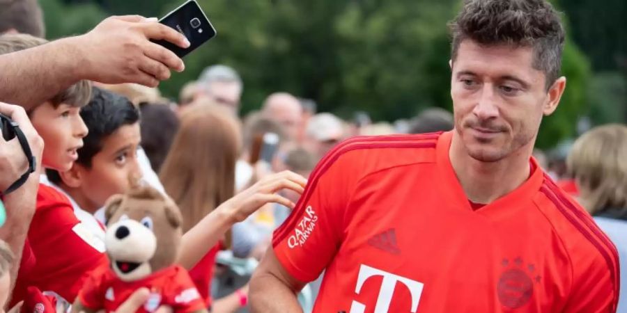 Robert Lewandowski fordert weiter Verstärkung für den FC Bayern München. Foto: Sven Hoppe