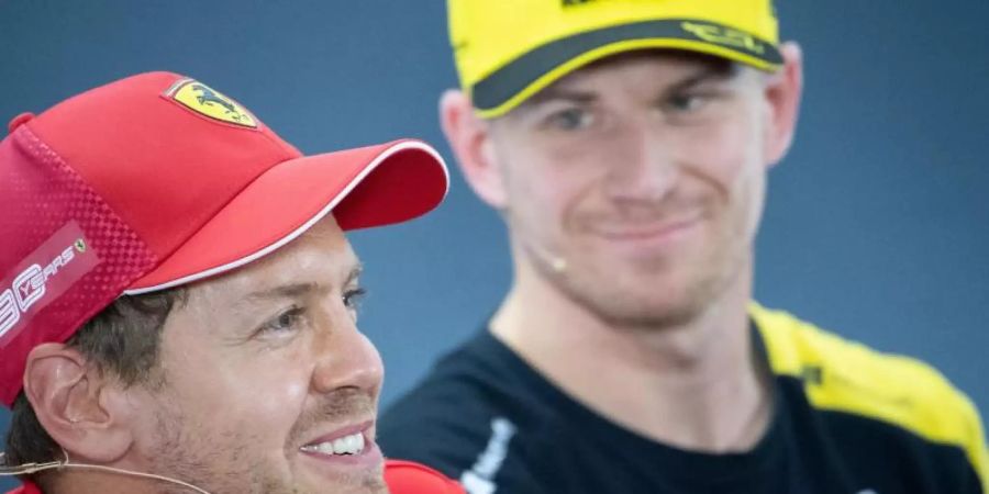 Vertreten die deutschen Farben in der Formel 1: Sebastian Vettel (l) und Nico Hülkenberg. Foto: Sebastian Gollnow