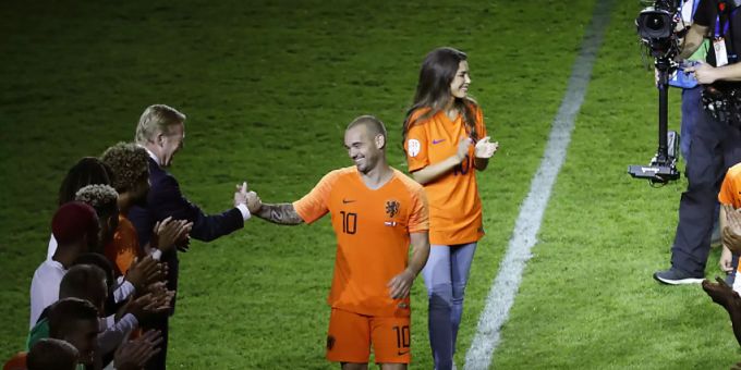 Wesley Sneijder erhielt im Spetember 2018 in Amsterdam einen würdigen Abschied aus der Nationalmannschaft Wesley Sneijder