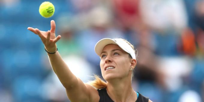 Angelique Kerber spielt an den Wimbledon Championships um ihren ersten Titel der Saison. Angelique Kerber Wimbledon Championships