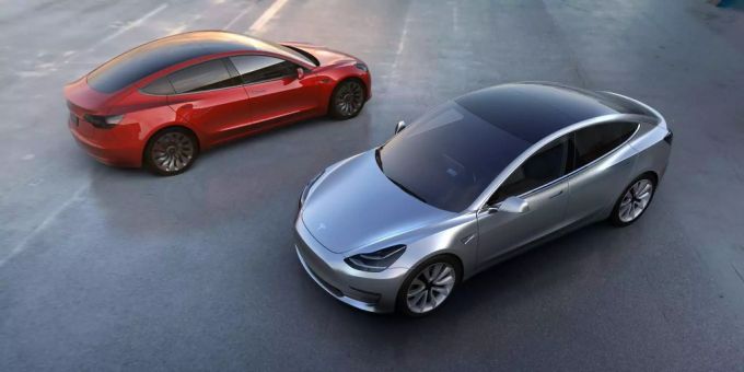 Das Tesla Model 3 der Tesla, Inc. Tesla, Inc.