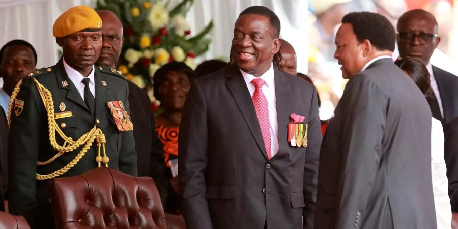 Präsident Mnangagwa bei seiner Vereidigung.