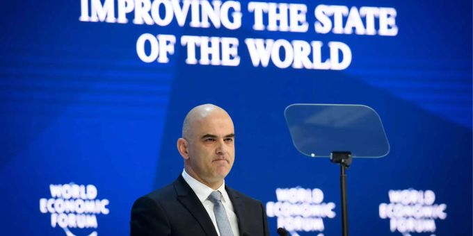 Alain Berset am Word Economic Forum in Davos. Alain berset