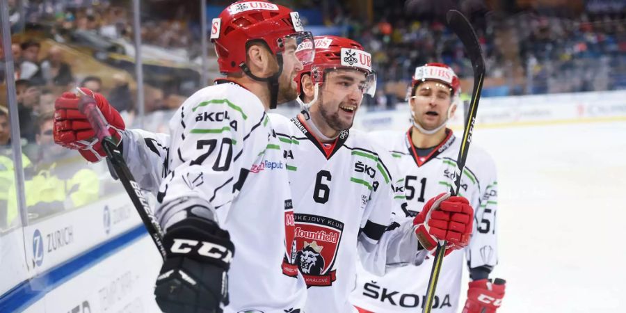 Mountfield HK gewinnt mit 3:1 gegen Riga.