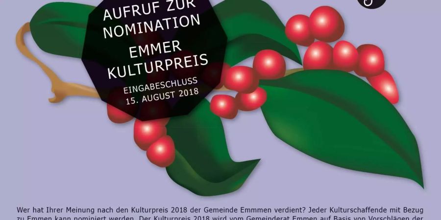 Ausschreibung des Emmer Kulturpreises