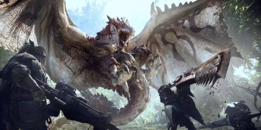 Zu den Waffen! Jetzt bekommt der Behemoth in «Monster Hunter World» sein Fett weg.