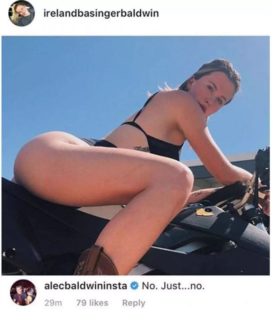 «Nein. Einfach. Nein.» Alec Baldwins Kommentar zum sexy Bild seiner Tochter Ireland.