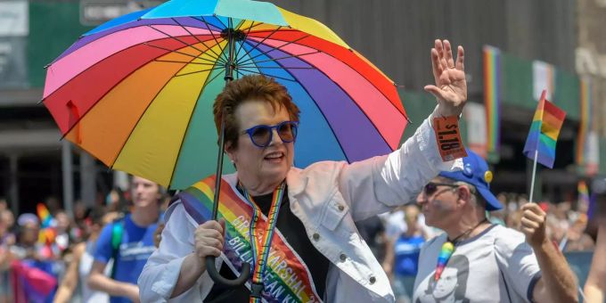 Tennis-Legende Billie Jean King. billie jean king