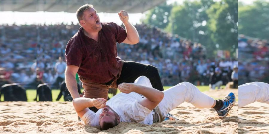 Stucki Chrigu, hier gegen Imhof Andi, gab in den ersten sechs Runden nur einen Viertelpunkt ab.