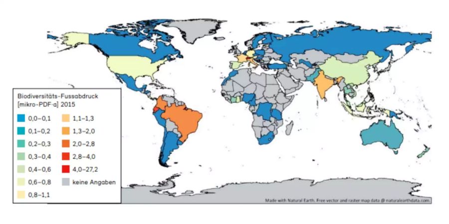 In Südamerika und Indien ist der negative Einfluss des Schweizer Konsumverhaltens besonders gross.