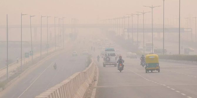 Die Luft in Neu Dehli ist verschmutzt.