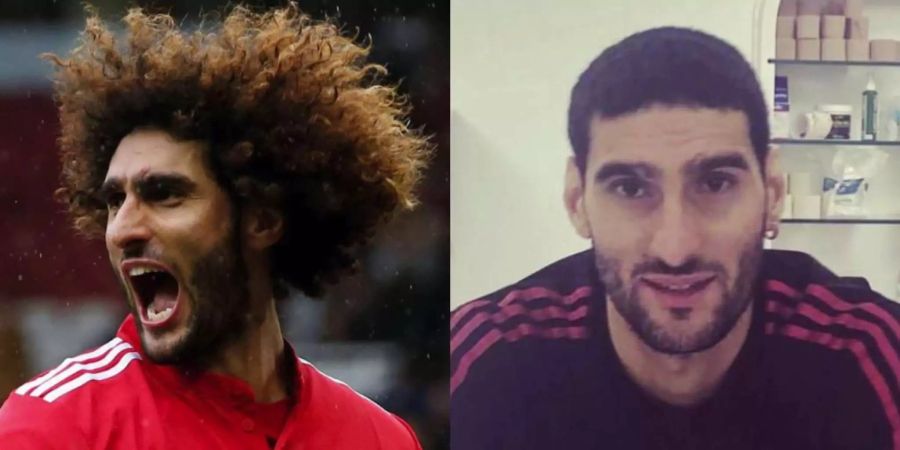 Der Belgier Marouane Fellaini von Manchester United hatte bis vor wenigen Tagen noch einen Afro, nun hat er sich die Haare ganz kurz abgeschnitte.