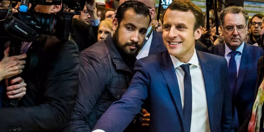 Emmanuel Macron und Alexandre Benalla.