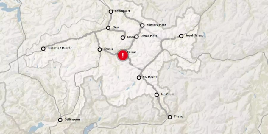 Google Maps Strecke Albulatal